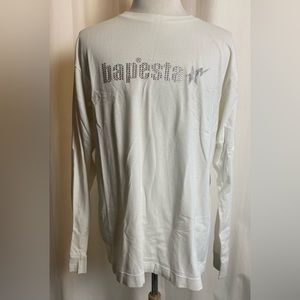 Vintage A Bathing Ape Bape Bapesta Swarovski Crystal Long Sleeve XL White TShirt
